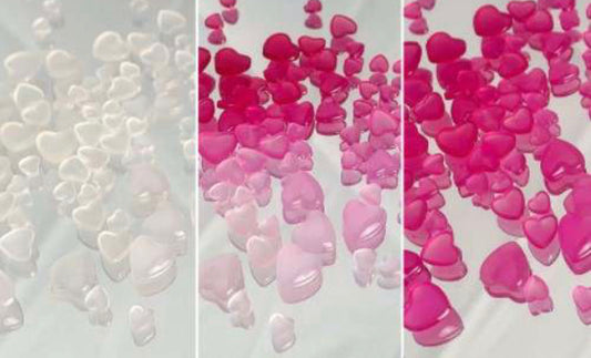 Pink UV Color Changing Hearts