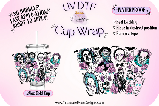UV DTF Cup Wrap 24oz Cold Cup Tapered No Hole Don't Look Back Sunshine  Mental Health Self Care Positive Quotes Glass Wrap Sublimation 